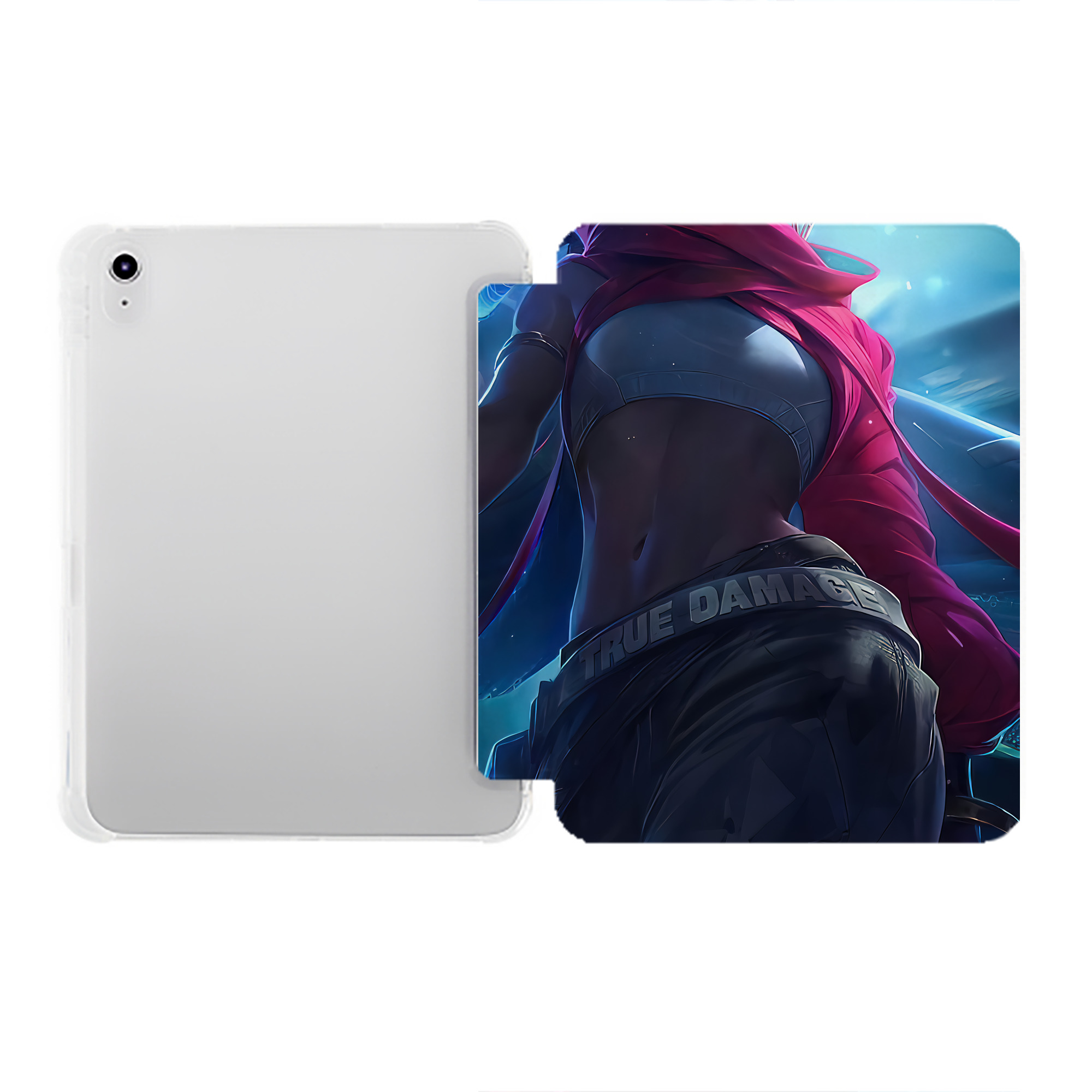 （画像用） リーグ・オブ・レジェンド League of Legends LOL IPad ケース ペン収納付き 三つ折りスタンド PUレザー×シリコン 対応機種9.5/10.5/10.9インチ